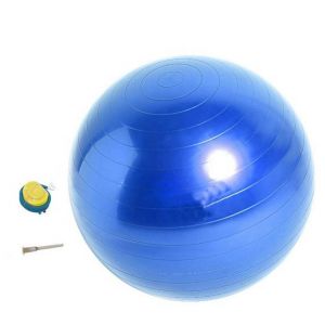 Ballon De Gym En Pvc Bleu De 75 Cm De Diam&egrave;tre Pour Exercices De Gymnastique, Yoga Et Fitness. - Neuf