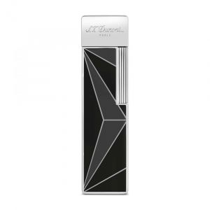 Briquet S.T. Dupont Noir Et Chrome Fire X Twiggy - Neuf