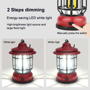 Hjlian Lampe Retro Portable, Eclairage D'exterieur, Lampe De Chargement De Batterie, Lampe De Camping A Led Super Brillante, Lampe De Camping Retro Pour Cheval - Neuf