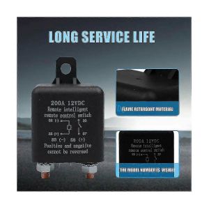 Sectionneur de batterie à distance,Interrupteur de déconnexion de batterie à télécommande sans fil,12V 200A double - Neuf