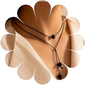 Kales-Gothique Couches De Cuir Perles Y Collier Ras Du Cou Cha&icirc;ne Perle Noire Pendentif Corde Cir&eacute;e Multicouches De Cuir Noir Perles Pendentif Collier Bijoux Pour Femmes Et Filles - Neuf