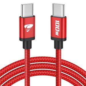 KAL-Câble Usb C Usb C, 100 W 5 A, Câble Chargeur De Charge Rapide Usb, 2 M, Câble De Charge En Nylon, Câble Type C Vers Type C Pour Iphone 15 16 Pro Max/Plus Ipad Pro/Air Macbook Galaxy S23 S22 S24 - Neuf