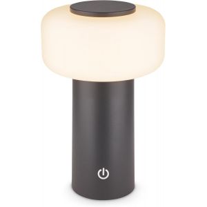 Lampe De Table Sans Fil Led Ip44 Avec Fonction Tactile, Dimmable, Batterie Remplaçable, Lampe De Chevet Sans Fil, De Salon À Poser, Lampe Chevet, 13x20,6 Cm, Coffee - Neuf