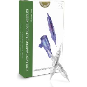 Aiguilles De Cartouche De Tatouage-10 Pi&egrave;ces Aiguilles &Agrave; Vis St&eacute;rilis&eacute;es 1r0.25mm Pour Machine De Maquillage Permanent Tatouage Sourcil Eye-Liner Contour Des L&egrave;vres - Neuf