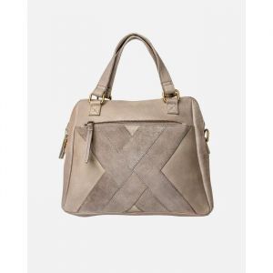 Sac de messager en cuir BAKEL gris - Neuf