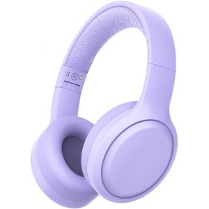 LORANKA-Casque Bluetooth portable sans fil pour enfants, Bluetooth 5.1, casque Bluetooth avec micro, son st&eacute;r&eacute;o, casque supra-auriculaire pliable pour enfant/&eacute;cole/iPad/tablette (violet) - Neuf