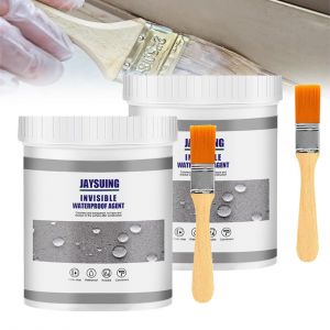 Checarzhn--No1-Enduit Imperméable Transparent, Agent Anti-Fuite Étanche,Réparation Des Murs, Liquide Étanchéité, Agent Anti-Fuite Pour Salle De Bain, Toilettes, Carrelage, Murs, Toit, 300g (300g*2) - Neuf