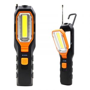 Lampe D'inspection, Lampe Baladeuse LED Rechargeable, Lampe de Travail COB, Lampe de Torches de LED, avec Base magnétique et Crochet à Suspendre pour ateliers Automobile, Camping, urgences - Neuf