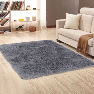 Hjlian Tapis De Maison Antiderapant Pour Salon, Chambre A Coucher, Decoration D'interieur, 80 X 120 Cm (Gris) - Neuf