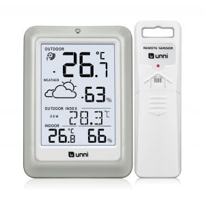 Thermom&egrave;tre hygrom&egrave;tre d'int&eacute;rieur et d'ext&eacute;rieur sans fil - Station m&eacute;t&eacute;o - Moniteur de temp&eacute;rature - Humidit&eacute; - Batterie - Thermom&egrave;tre int&eacute;rieur et ext&eacute;rieur avec capteur &agrave; distance de 330 m et - Neuf