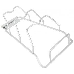 Hjlian Etagere Murale A 3 Niveaux Pour Couvercles, Planche A Decouper, Ustensiles De Cuisine, Accessoires De Cuisine, Bac A Eau En Aluminium Argente - Neuf