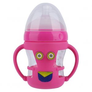 Biberon Avec Tetine En Silicone Resistant A L'usure (Rose, 240 Ml) - Neuf
