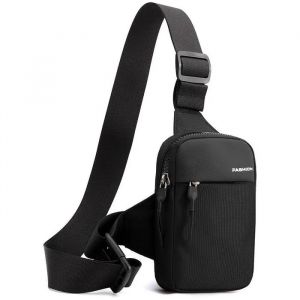 Petit Sac &agrave; Bandouli&egrave;re Sport Imperm&eacute;able Noir - Sacoche Crossbody R&eacute;glable 17x12cm - Rangement Compact pour Voyage et Quotidien - Neuf