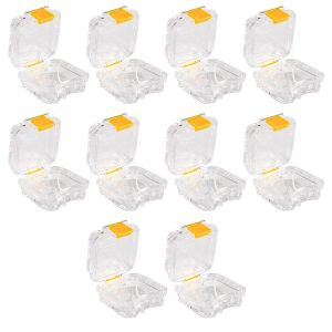 Bo&icirc;Te &agrave; Dents en Plastique pour Proth&egrave;Se Dentaire 10 Pi&egrave;Ces avec Film Bo&icirc;Te de Rangement pour Proth&egrave;Se Dentaire de Haute Qualit&eacute; Bo&icirc;Te &agrave; Dents &agrave; Membrane pour Implant Dentaire - Neuf