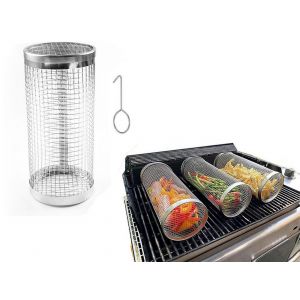 Panier &Agrave; Griller En Acier Inoxydable De 20 Cm Pour Viande Et L&eacute;gumes - Neuf