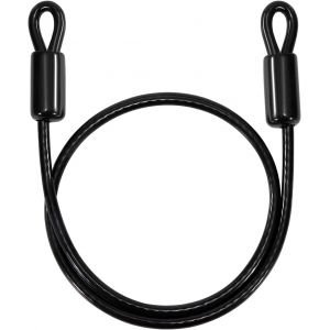 Kal-Câble Antivol De Vélo Câble De Sécurité En Acier Avec ?illets Longueur 1m Épaisseur 8mm Avec Revêtement Pvc Pour Cadenas Antivol À Disque Et Antivol En U Noir - Neuf