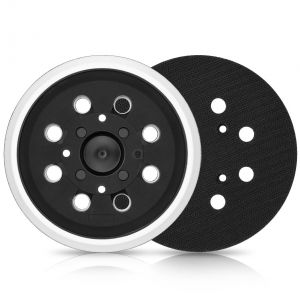 Lot de 2 disques abrasifs de 125 mm avec 8 trous et système Velcro Hook et Loop-Compatible avec Bosch PEX 300 AE et PEX 400 AE-Lot de 2 plaques de ponçage moyennement dures - Neuf