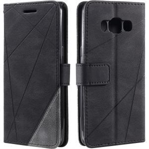 Kal-Coque Pour Galaxy J5 2016, Etui En Cuir Pu Portefeuille Housse Fermeture Magnétique Und Flip Pour Galaxy J5 2016, Avec Fermeture Magnétique, Noir - Neuf