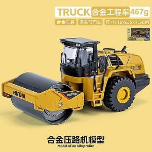 1/50 Scale Diecast Alloy Excavator Toy Car For Kids Boys Engineering Truck Toys Forklift Crane Dump Truck Children's Toys Gift-7715-1rouleau de rue - Neuf