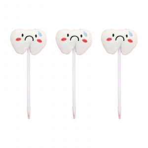 Lot de 6 stylos a encre gel en peluche, style poupees de dessin anime, neutres, 1,0 mm, pour signature, pour journal intime, fournitures scolaires et de bureau - Neuf