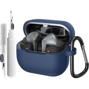 KALANKA-Coque pour Samsung Galaxy Buds 3 Pro/Buds 3 Femme Homme, Étui Antichoc en TPU Souple, Supportant Recharge USB-C et Recharge sans Fil (Bleu Minuit) - Neuf