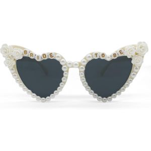 Asas-Lunettes De Soleil Pour Future Mariée,Lunettes De Soleil Coeur Blanc Lunettes Soleil Bride Fleur Lunettes Coeur Bride Poule Célibataire Partie Lunette De Soleils Poule Faire Photo Prop Cadeau De Mari - Neuf