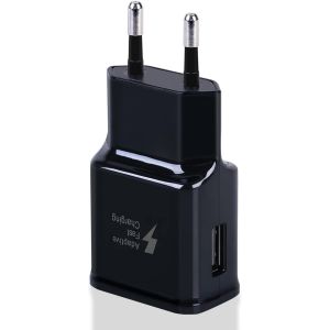 Chargeur Mural USB Adaptatif à Charge Rapide Compatible avec Samsung Galaxy S22 S21 S20 S10 S5 S6 S7 S8 S9/Edge/Plus/Active,Note 5/8/9/10/20,Chargeur Rapide d'origine de Remplacement 15W EP-TA20[K35] - Neuf