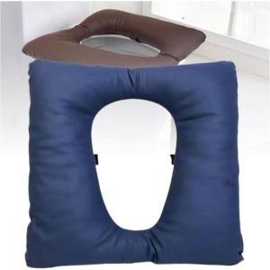 Ulteronixshop-Coussin de chaise de toilette anti-escarres, coussin de chaise de douche en polyur&eacute;thane &eacute;pais et doux pour table de chevet, chaise perc&eacute;e, chaise de toilette, si&egrave;ge de douche imperm&eacute;ab - Neuf