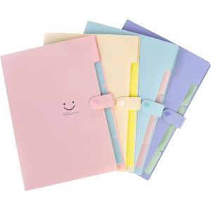 Trieur Valisette, Accord&eacute;on Classeur Pochettes Porte-Documents Avec 5 Compartiments En Format A4 Haute Capacit&eacute; Document Porte Dossier Bureau Portable Extensible Pour Bureau, 4 Pack - Neuf
