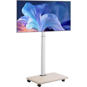 SUBZONAL-Support TV &agrave; roulettes, pour &eacute;crans de 812,8 &agrave; 1778 mm, Chariot TV Mobile, Rotation Gauche-Droite &agrave; 25&deg; et Hauteur r&eacute;glable, jusqu'&agrave; 45 kg, Max. VESA 600 x 400 mm, pour Salon, Bureau, ext&eacute;ri - Neuf