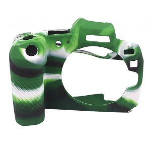 Etui de protection d'ecran en silicone souple et resistant aux chocs pour appareil photo Canon EOS R (camouflage) - Neuf