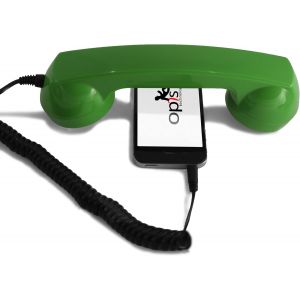 60s Micro-Combine Telephone Portable/Combiné Téléphone Rétro/Casque Audio en Forme combiné téléphonique pour Les Smartphones Android,Tablettes,Ordinateurs Portables,etc. (Vert).[U52] - Neuf