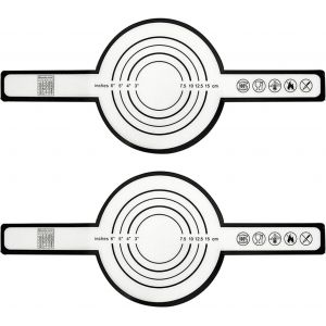 AYUHR-2 Pcs Tapis de Cuisson en Silicone pour Four Hollandais Élingue à Pain en Silicone Tapis à Pain en silicone pour Four Hollandais Tapis de Pain Poignées Longues pour Pain, Pizza, Pâte - Neuf