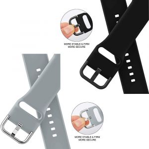 2 Pack Sport Bandes Compatibles Avec L'apple Watch 38 Mm 40 Mm 41 Mm 42 Mm 44 Mm De 45mm, En Silicone Souple Classique De Fermoir De Bracelet Pour L'iwatch Série Se 7 6 5 4 3 2 1 Femmes Hommes - Neuf