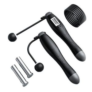 Corde À Sauter Lestée Réglable Avec Compteur De Calories Numérique - Parfait Pour Les Entraînements À Domicile Et Les Objectifs De Remise En Forme ! - Neuf