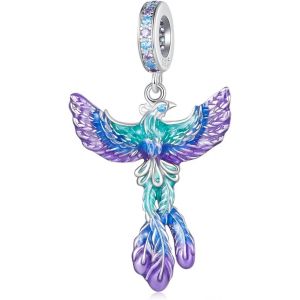 Kalsw-Charme Pendentif En Argent Sterling Pour Bracelets Pandora,Breloques En Forme De Phénix,Cadeau Pour Femmes Et Filles - Neuf