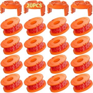 SUBZONAL-16 Pack Bobine Fil Coupe Bordure 3 m - WA0004.1/WA0010 Coupe Bordures Ø1,65 mm, Bobine de Fil Debroussailleuse(16 Fil Coupe Bordure,4 Couvercle) - Neuf