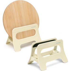 Lot De 2 Supports De Planche &Agrave; D&eacute;couper, Organiseur De Planche &Agrave; D&eacute;couper, Support De Planche &Agrave; D&eacute;couper, Support De Planche &Agrave; D&eacute;couper Pour Comptoir, Armoire, Couvercle De Pot, Beige - Neuf