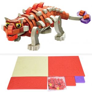 98 pieces pour enfants, blocs de construction en mousse a assembler, puzzle dinosaure 3D, jouets educatifs - Neuf