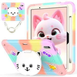Housse En Silicone Hybride Pour Ipad Air 11 (2024/2025) Avec Sangle - Or Rose Coloré - Neuf