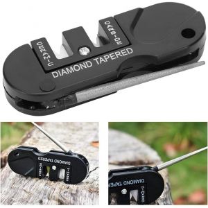 Aiguiseur De Couteaux,2 Pi&egrave;ces Aiguiseur De Couteaux De Poche,Aiguiseur De Couteaux De Cuisine Edc Diamant En Alliage De C&eacute;ramique Aff&ucirc;teur De Couteaux &Agrave; Tige Conique Pour - Neuf