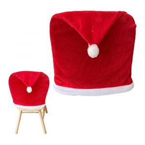 Housses De Chaise &Agrave; Motif Bonnet De P&egrave;re No&euml;l Rouge Pour Chaises De Salle &Agrave; Manger - Lot De 1, 6, 8 Ou 12 - Velours - Neuf