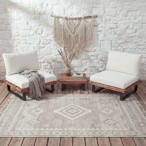 Lot De 2 Fauteuils Lounge Hwc-H54, Fauteuils De Jardin, Bois D'acacia Certifi&eacute; Fsc, AluminiumMarron, Rembourrage Blanc Cr&egrave;me - Neuf