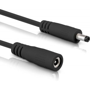 Câble d'extension CC, bloc d'alimentation universel pour bandes LED, caméras de surveillance, imprimantes, routeurs, commutateurs, etc. Fiche CC mâle/femelle 4,0 x 1,7 mm, noir, 3 m - Neuf