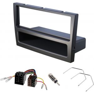 A189 - Kit autoradio Cache-Radio Compatible Opel Corsa C Combo Omega Astra Vectra Meriva Agila Adaptateur Radio Adaptateur d'antenne Déverrouillage Noir - Neuf