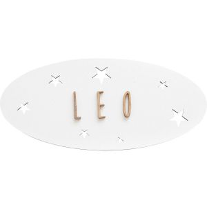 Plaque D&eacute;corative Personnalisable - Etoiles Blanc - Neuf