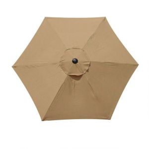 Pare-soleil en polyester pour l'extérieur,grille de de surface parapluie,grille anti-pluie,6/8 nervures - Type Khaki-2.7M 8Ribs - Neuf