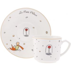 Mevronisshop-Le Petit Prince Design Lot De 6 Tasses &Agrave; Caf&eacute; Et Soucoupes En Porcelaine &iquest; Blanc Multicolore Petite Tasse &Agrave; Caf&eacute; Turc, Tasses &Agrave; Expresso, Cappuccino, Th&eacute; &iquest; 12 Pi&egrave;ces, 80 Ml - Neuf