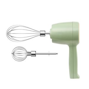 Batteur à main électrique 5 vitesses, fouet sans fil, batteur à ?ufs rechargeable par USB, avec accessoires pour gâteaux, pâtisserie et cuisine, vert - Neuf