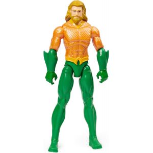 SANSH-dc comics Aquaman - Personnage Aquaman 30 cm | Personnage à l'échelle 30 cm avec décorations Originales, Cape et 11 Points d'articulation - Jouets pour garçons et Filles à partir de 3 Ans - Neuf